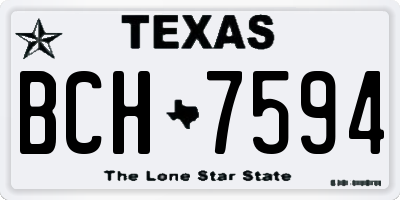 TX license plate BCH7594