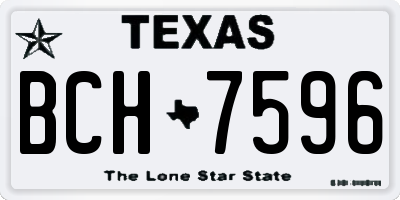 TX license plate BCH7596