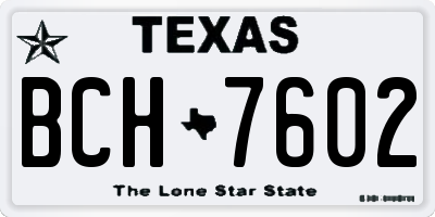 TX license plate BCH7602