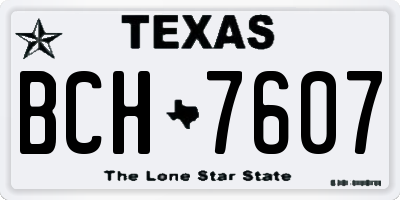 TX license plate BCH7607