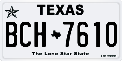 TX license plate BCH7610