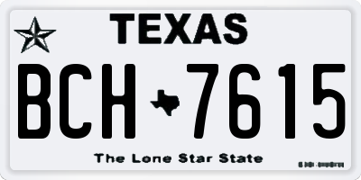 TX license plate BCH7615
