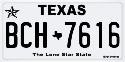 TX license plate BCH7616