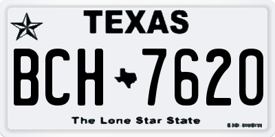TX license plate BCH7620