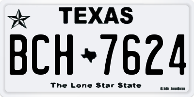TX license plate BCH7624