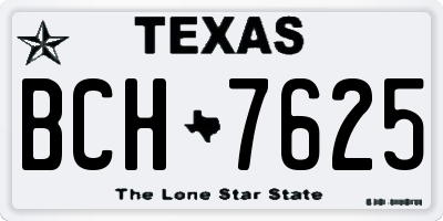 TX license plate BCH7625