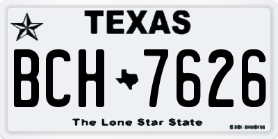 TX license plate BCH7626