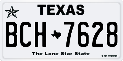 TX license plate BCH7628