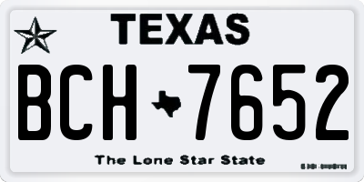TX license plate BCH7652