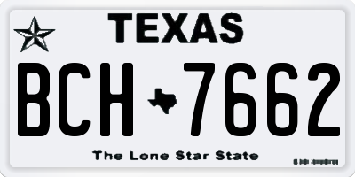 TX license plate BCH7662