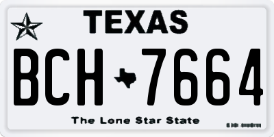 TX license plate BCH7664