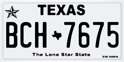 TX license plate BCH7675