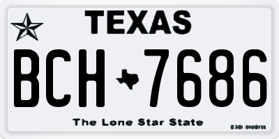 TX license plate BCH7686