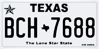TX license plate BCH7688