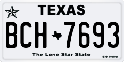 TX license plate BCH7693