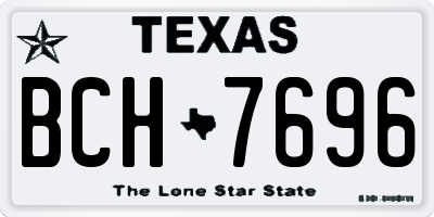 TX license plate BCH7696