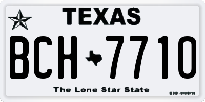 TX license plate BCH7710