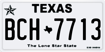 TX license plate BCH7713