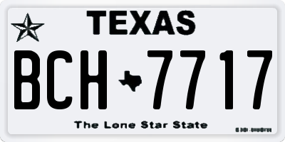 TX license plate BCH7717