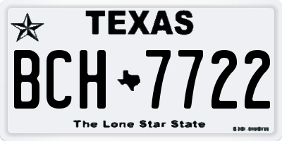TX license plate BCH7722