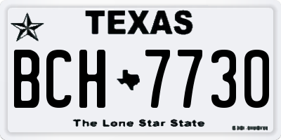 TX license plate BCH7730