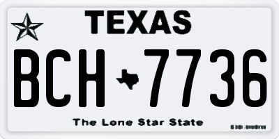 TX license plate BCH7736