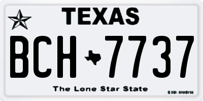 TX license plate BCH7737