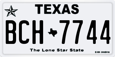 TX license plate BCH7744