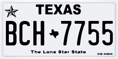 TX license plate BCH7755