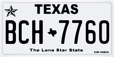 TX license plate BCH7760