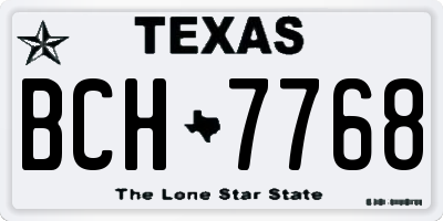 TX license plate BCH7768