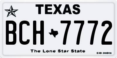 TX license plate BCH7772