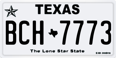 TX license plate BCH7773