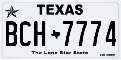TX license plate BCH7774