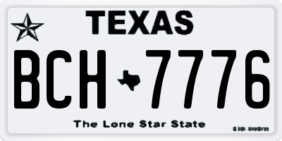 TX license plate BCH7776
