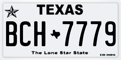 TX license plate BCH7779