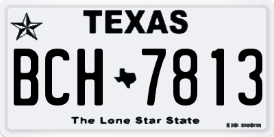 TX license plate BCH7813