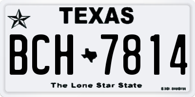 TX license plate BCH7814