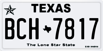 TX license plate BCH7817