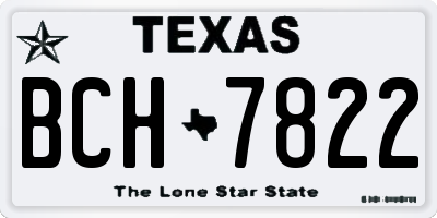 TX license plate BCH7822