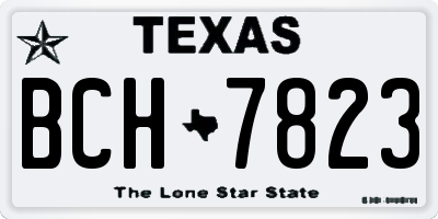 TX license plate BCH7823