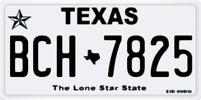 TX license plate BCH7825
