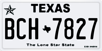 TX license plate BCH7827