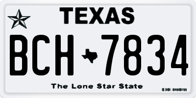 TX license plate BCH7834