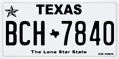 TX license plate BCH7840