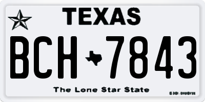 TX license plate BCH7843