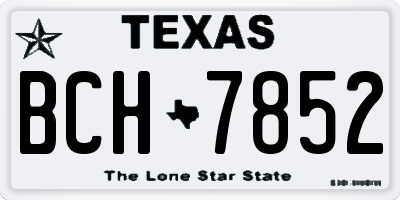 TX license plate BCH7852
