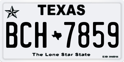 TX license plate BCH7859