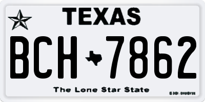 TX license plate BCH7862