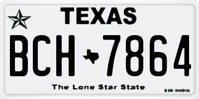TX license plate BCH7864